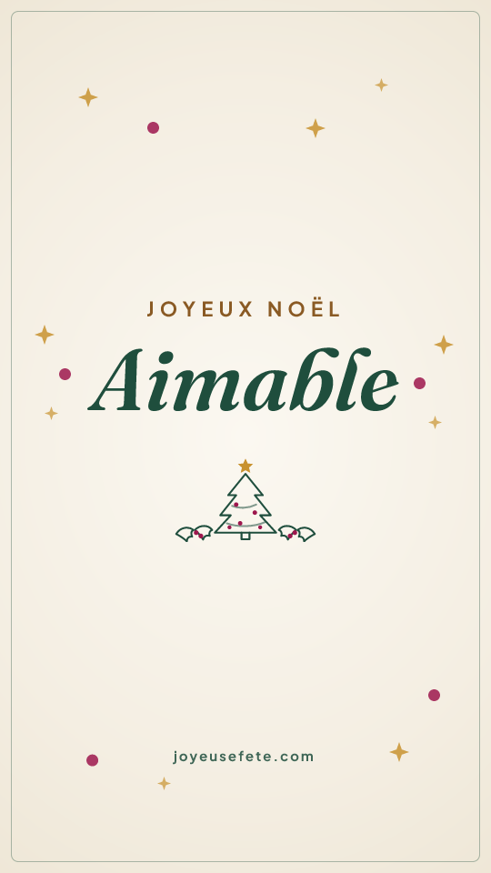 Image « Joyeux Noël Aimable » au format story