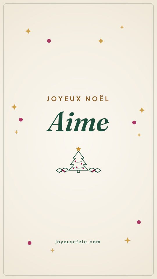 Image « Joyeux Noël Aime » au format story