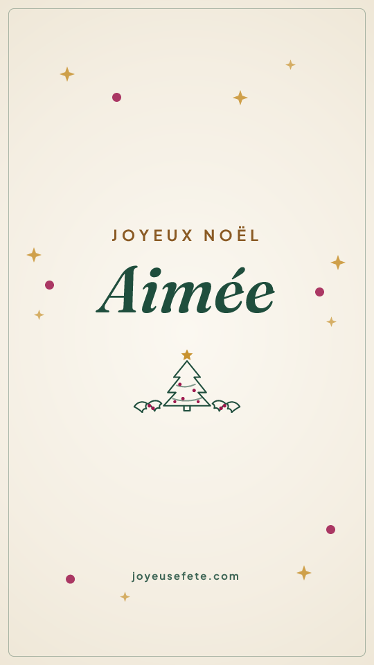 Image « Joyeux Noël Aimée » au format story