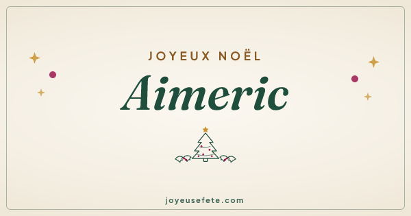 Image « Joyeux Noël Aimeric » au format large