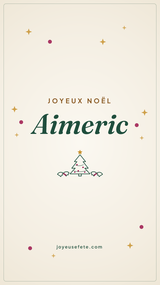 Image « Joyeux Noël Aimeric » au format story