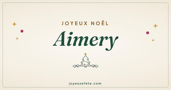 Image « Joyeux Noël Aimery » au format large