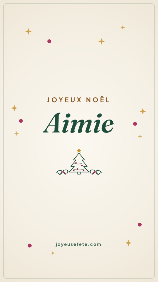 Image « Joyeux Noël Aimie » au format story