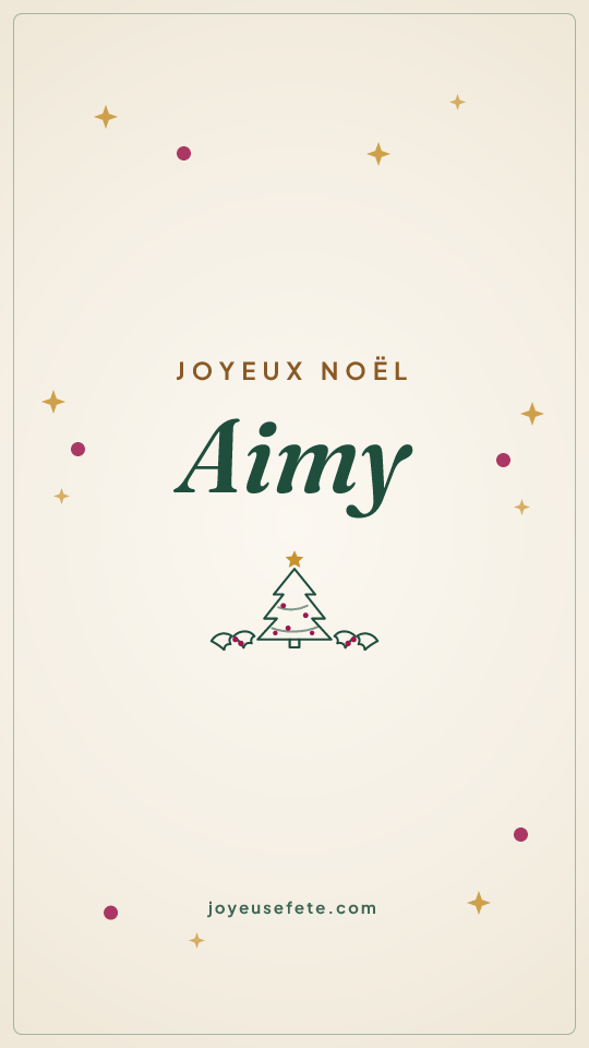 Image « Joyeux Noël Aimy » au format story