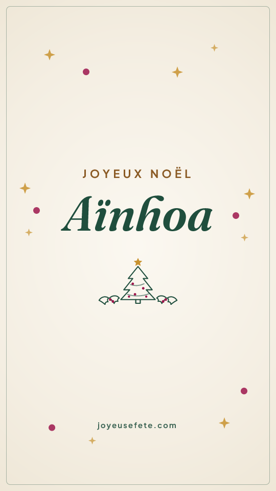 Image « Joyeux Noël Aïnhoa » au format story