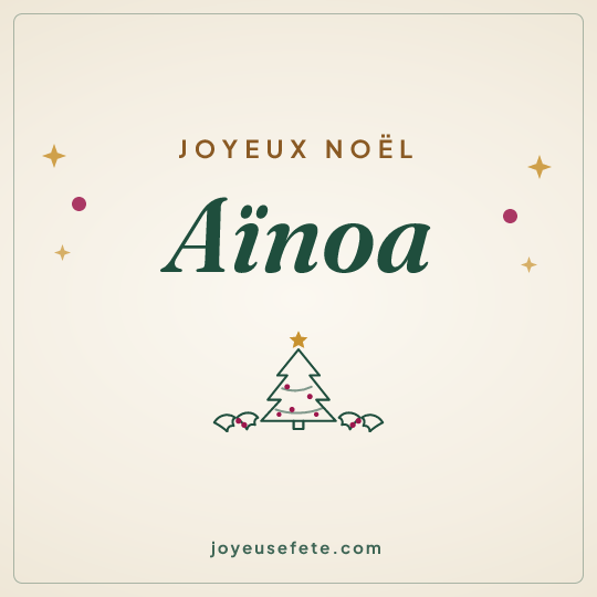 Image carrée « Joyeux Noël Aïnoa » pour WhatsApp