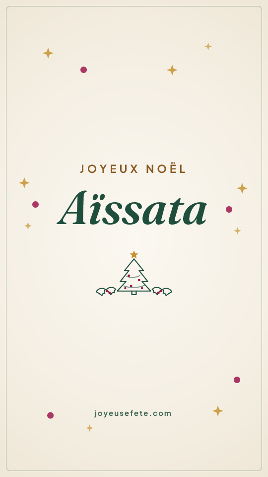 Image « Joyeux Noël Aïssata » au format story