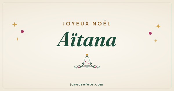 Image « Joyeux Noël Aïtana » au format large