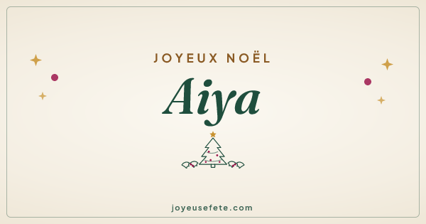 Image « Joyeux Noël Aiya » au format large