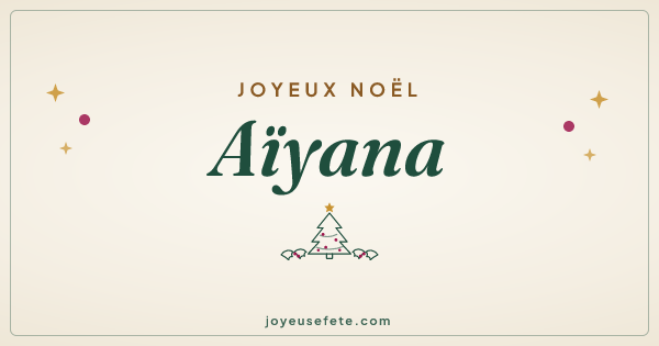 Image « Joyeux Noël Aïyana » au format large