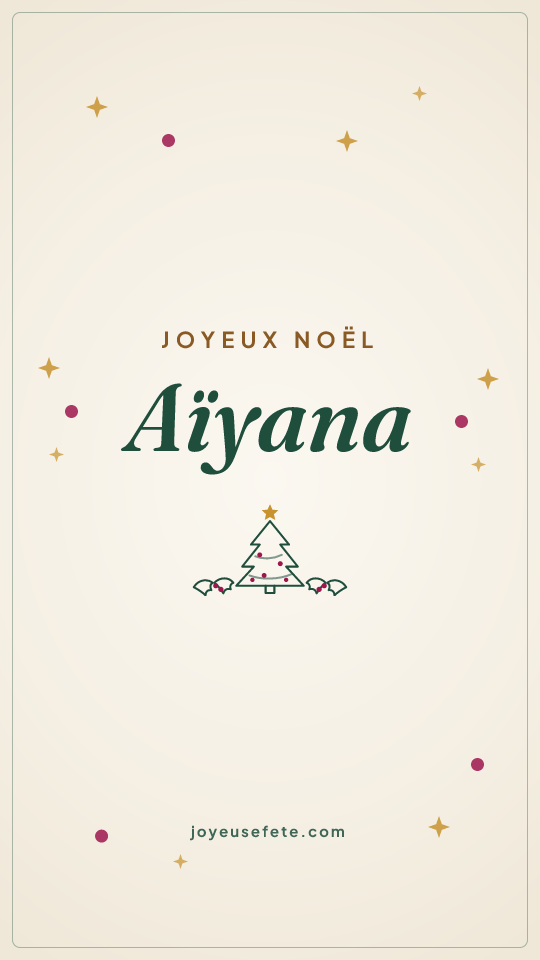 Image « Joyeux Noël Aïyana » au format story