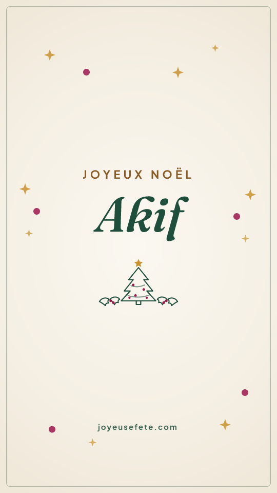 Image « Joyeux Noël Akif » au format story