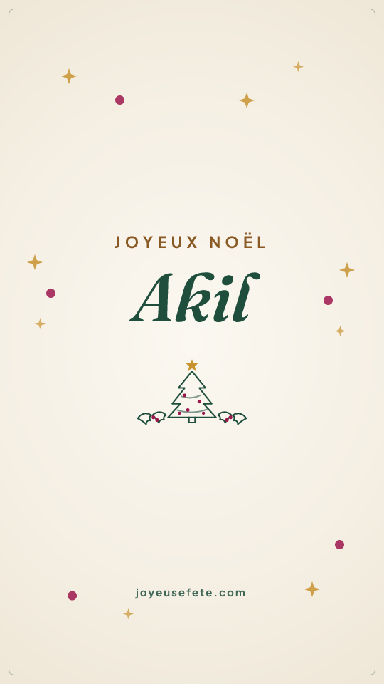 Image « Joyeux Noël Akil » au format story