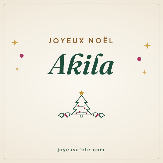 Image carrée « Joyeux Noël Akila » pour WhatsApp
