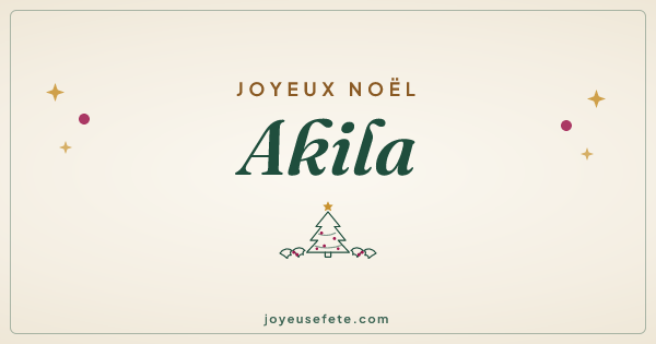 Image « Joyeux Noël Akila » au format large