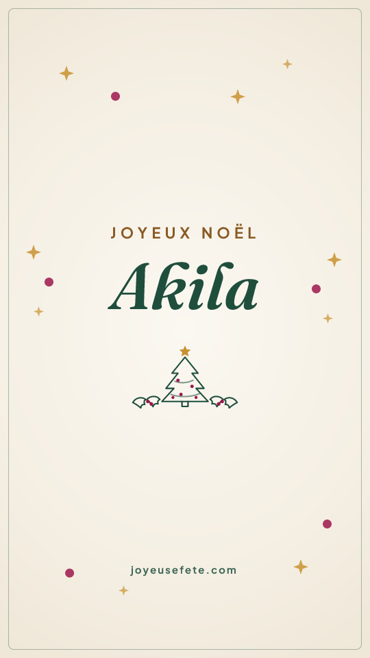 Image « Joyeux Noël Akila » au format story