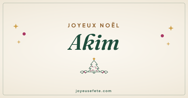 Image « Joyeux Noël Akim » au format large