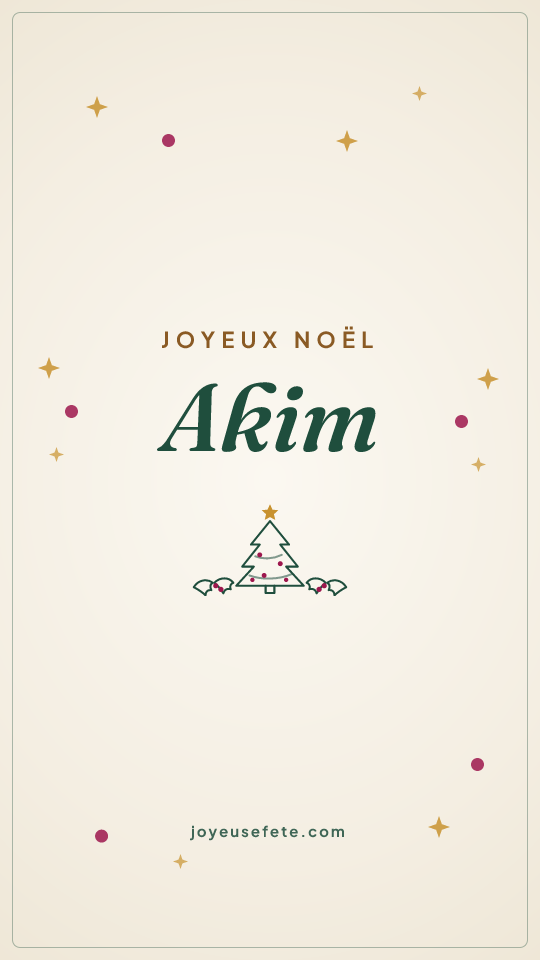 Image « Joyeux Noël Akim » au format story