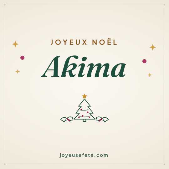 Image carrée « Joyeux Noël Akima » pour WhatsApp