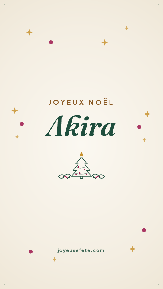 Image « Joyeux Noël Akira » au format story