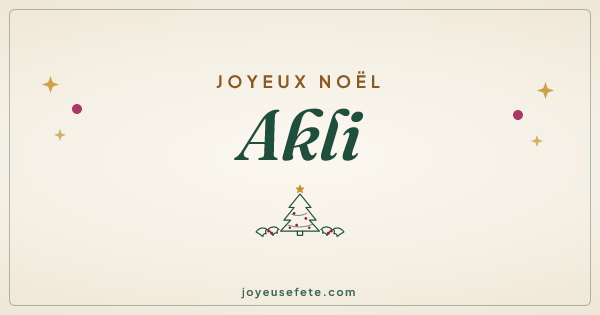 Image « Joyeux Noël Akli » au format large