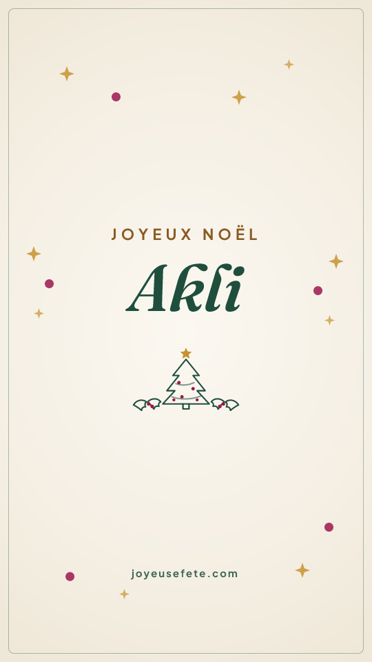 Image « Joyeux Noël Akli » au format story