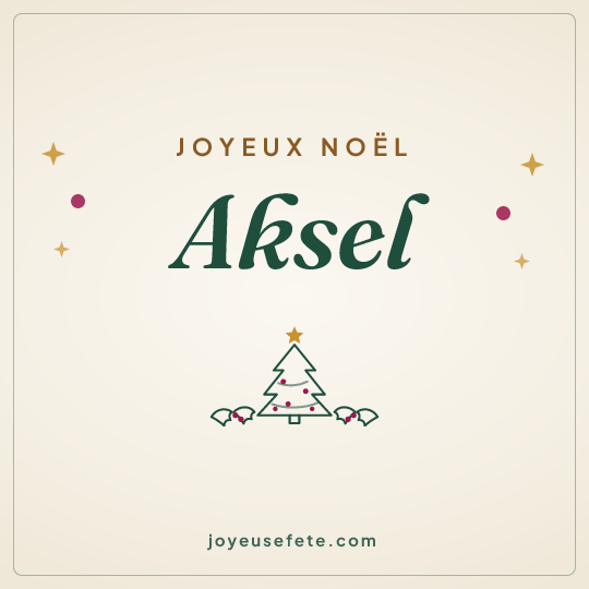 Image carrée « Joyeux Noël Aksel » pour WhatsApp