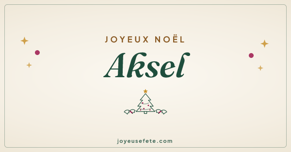 Image « Joyeux Noël Aksel » au format large