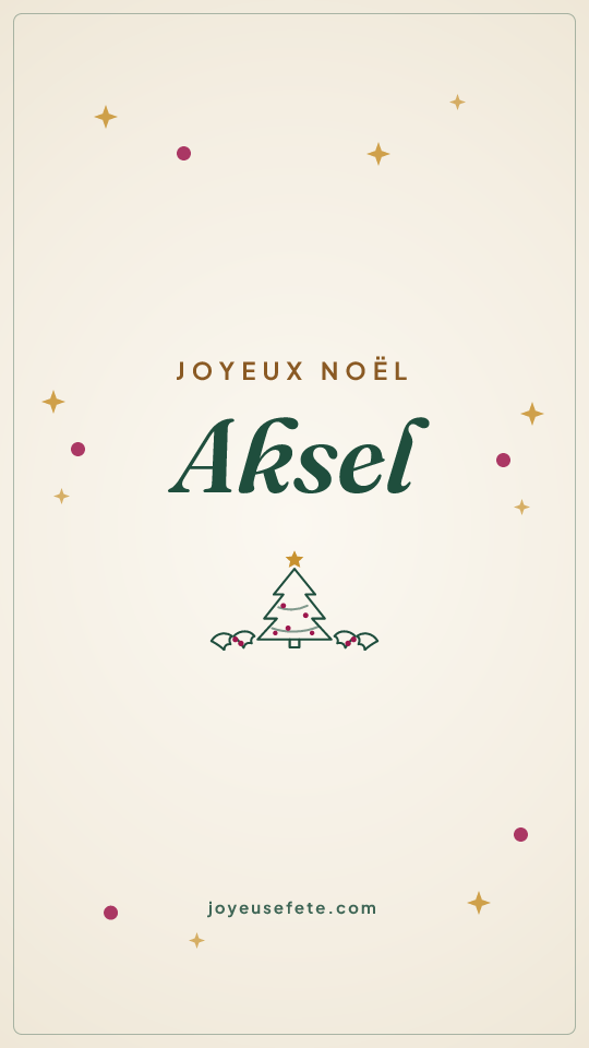 Image « Joyeux Noël Aksel » au format story