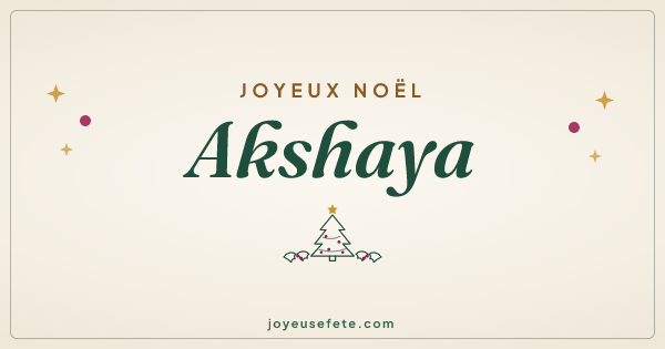 Image « Joyeux Noël Akshaya » au format large