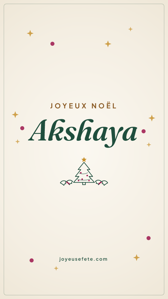 Image « Joyeux Noël Akshaya » au format story
