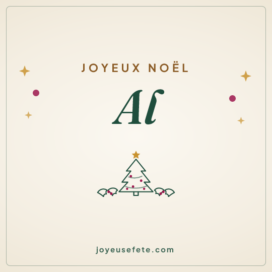 Image carrée « Joyeux Noël Al » pour WhatsApp