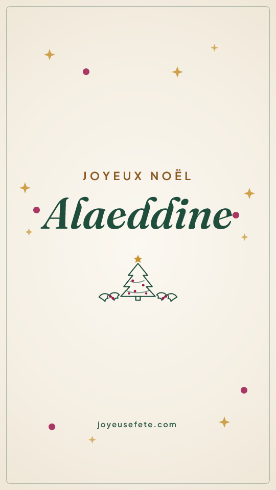 Image « Joyeux Noël Alaeddine » au format story