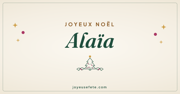 Image « Joyeux Noël Alaïa » au format large
