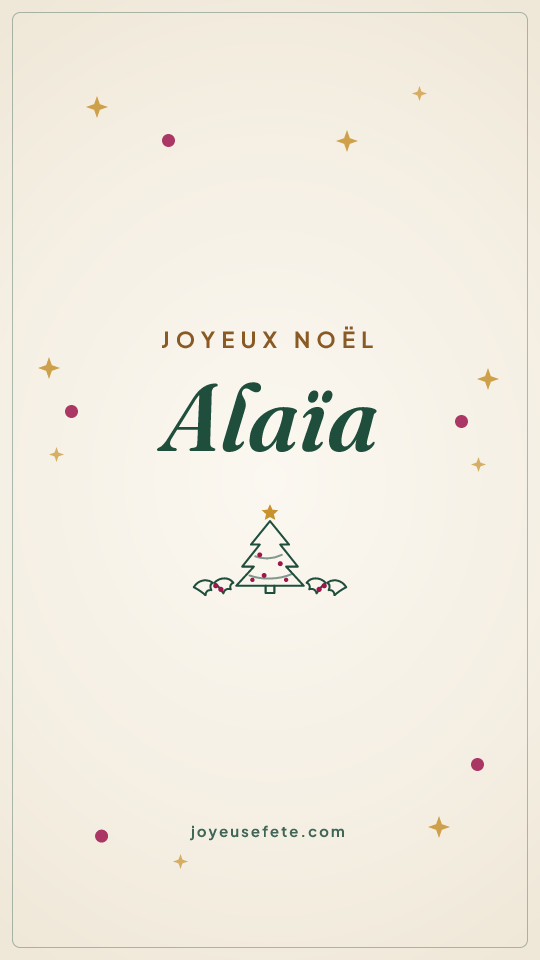 Image « Joyeux Noël Alaïa » au format story