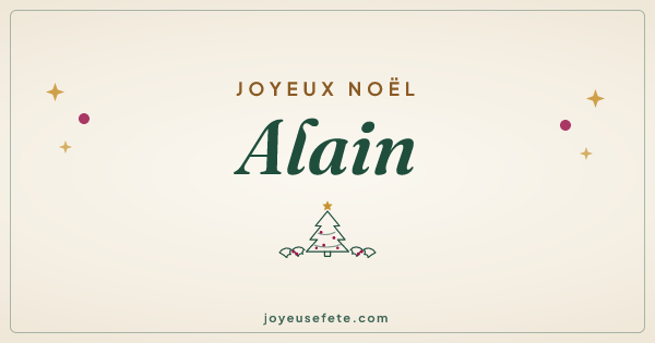 Image « Joyeux Noël Alain » au format large