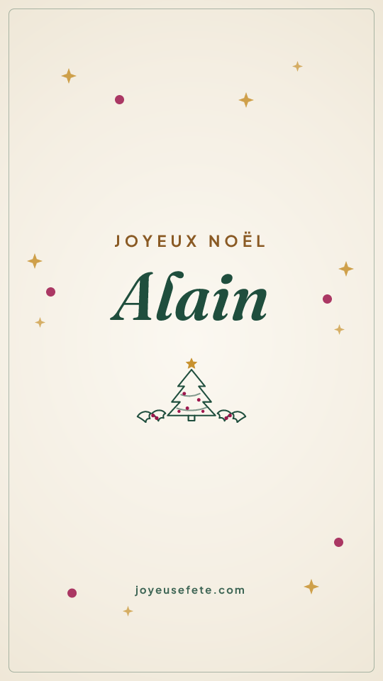 Image « Joyeux Noël Alain » au format story