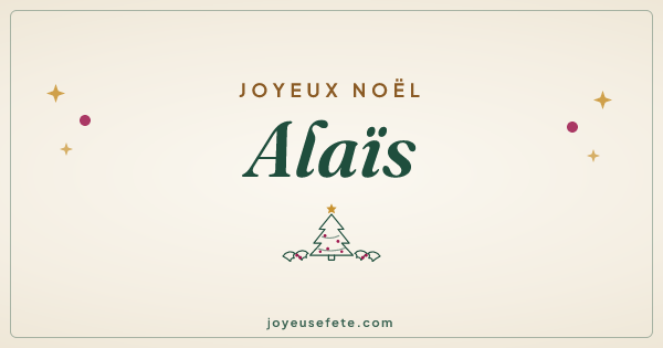 Image « Joyeux Noël Alaïs » au format large