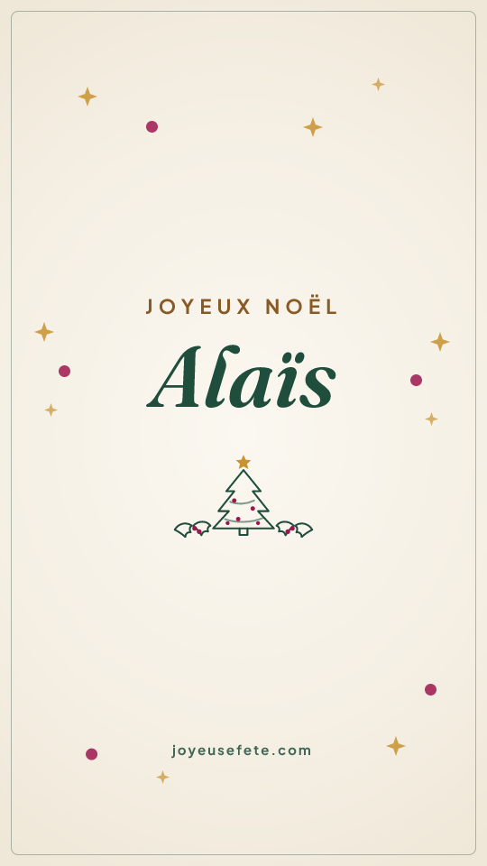 Image « Joyeux Noël Alaïs » au format story