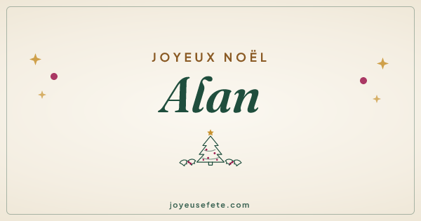 Image « Joyeux Noël Alan » au format large