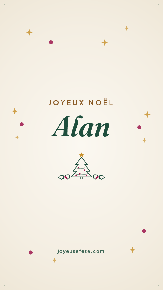 Image « Joyeux Noël Alan » au format story