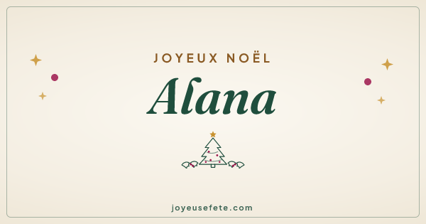 Image « Joyeux Noël Alana » au format large