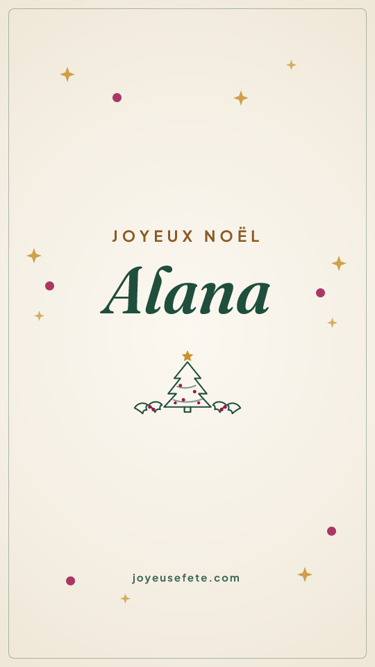 Image « Joyeux Noël Alana » au format story