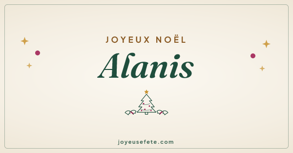 Image « Joyeux Noël Alanis » au format large