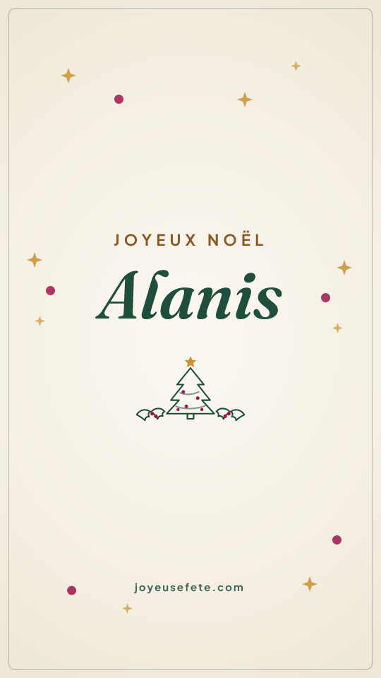 Image « Joyeux Noël Alanis » au format story