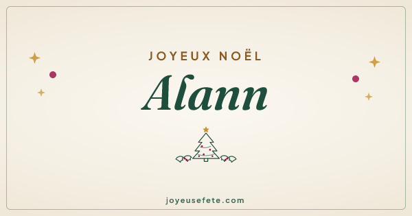 Image « Joyeux Noël Alann » au format large