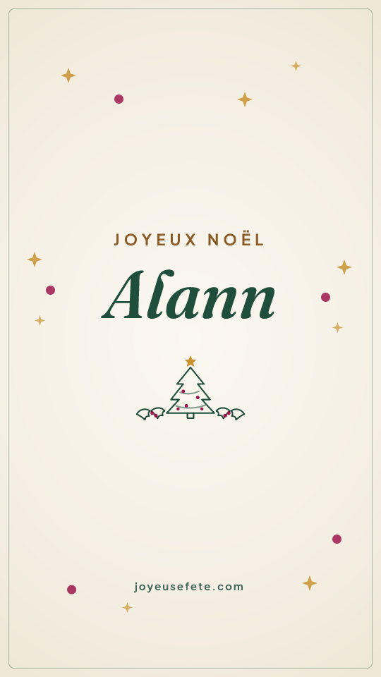 Image « Joyeux Noël Alann » au format story