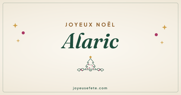 Image « Joyeux Noël Alaric » au format large