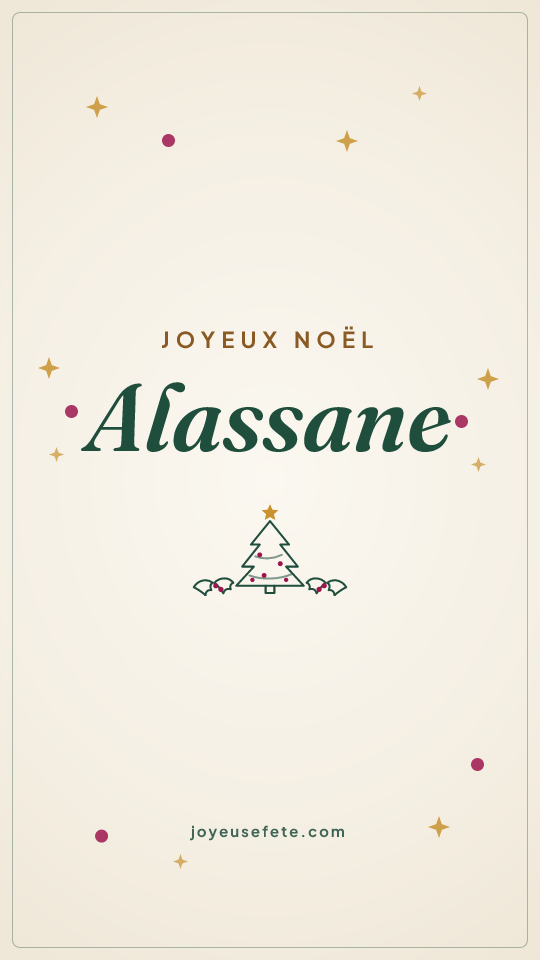 Image « Joyeux Noël Alassane » au format story