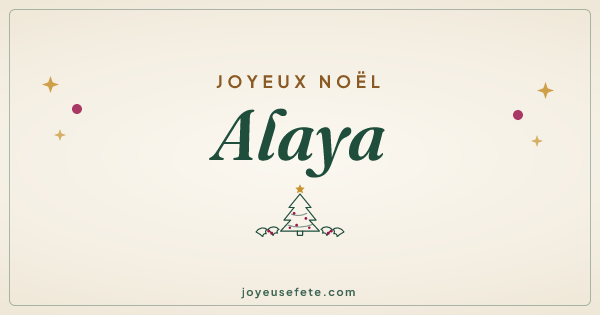 Image « Joyeux Noël Alaya » au format large